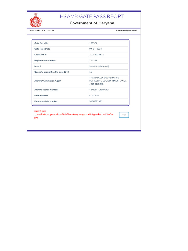 Gate Pass | PDF