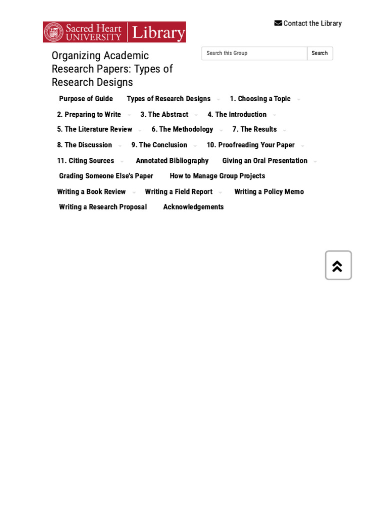 Organizing Academic Research Papers | PDF | Experiment | Cohort Study