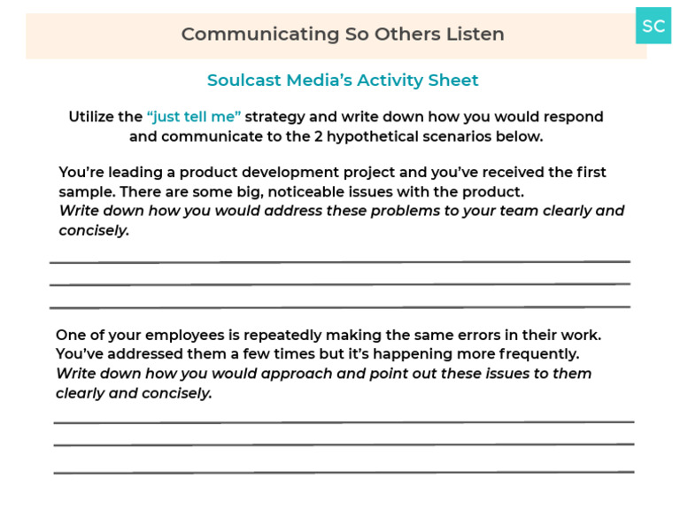 Communicating So Others Listen | PDF