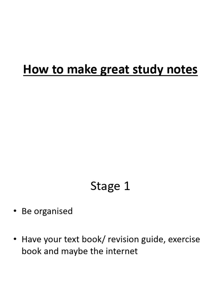 Effective Study Notes Guide | PDF