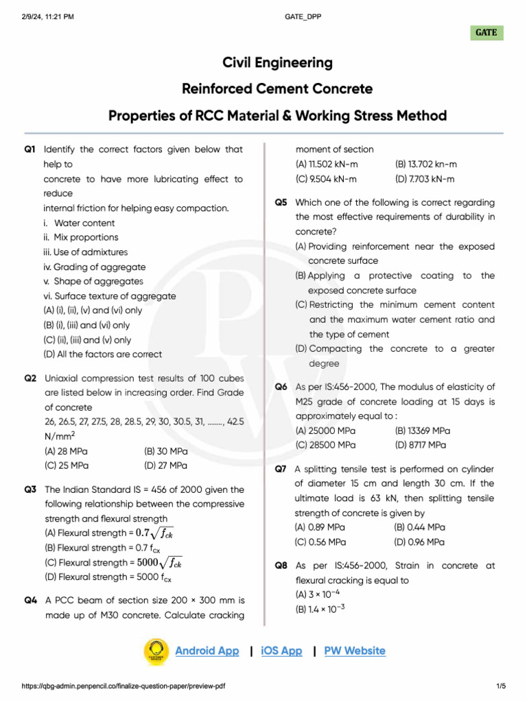 Properties of RCC and Testing Methods | PDF | Concrete | Building Materials