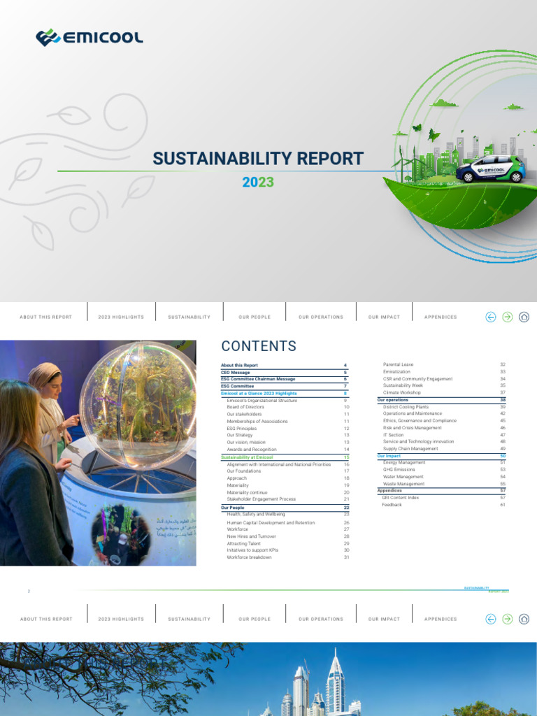 Emicool 2023 ESG Sustainability Report | PDF | Sustainability | Economies