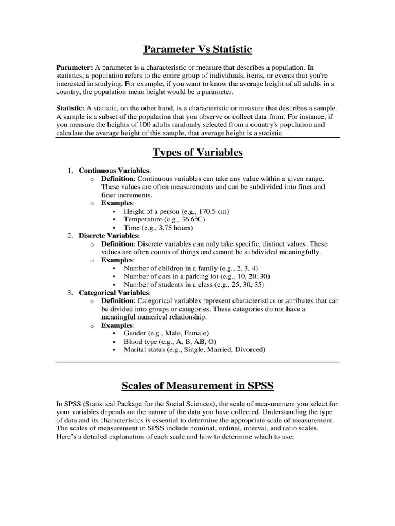 Spss Notes | PDF