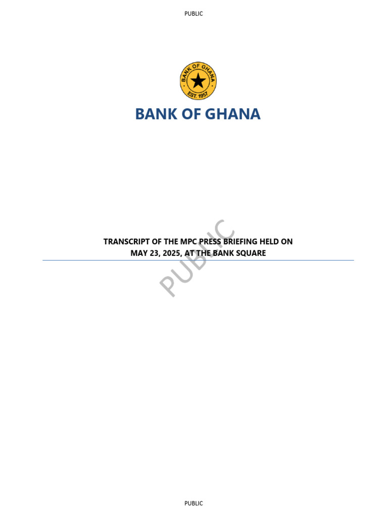 Transcript 124th MPC Press Briefing 180625 | PDF | Inflation | Exchange ...
