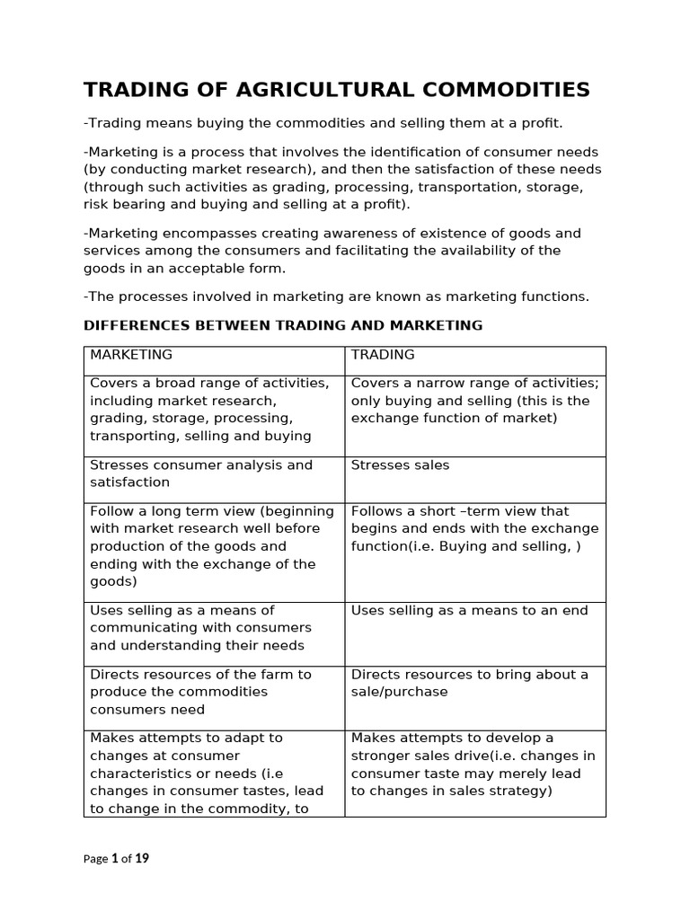 Topic 3.1 Agricultural Marketing and Trading | PDF | Demand ...