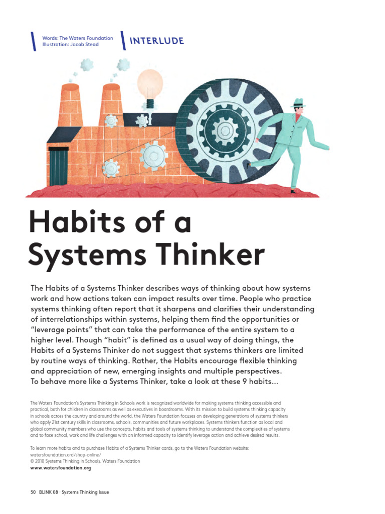9 Habits of a Systems Thinker | PDF | Mind | Social Psychology