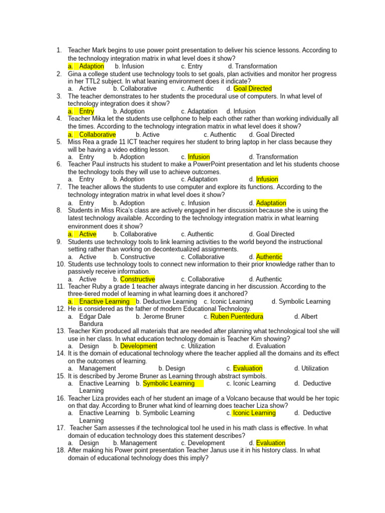 Mockboard TTL Questions | PDF | Cognition | Behavioural Sciences
