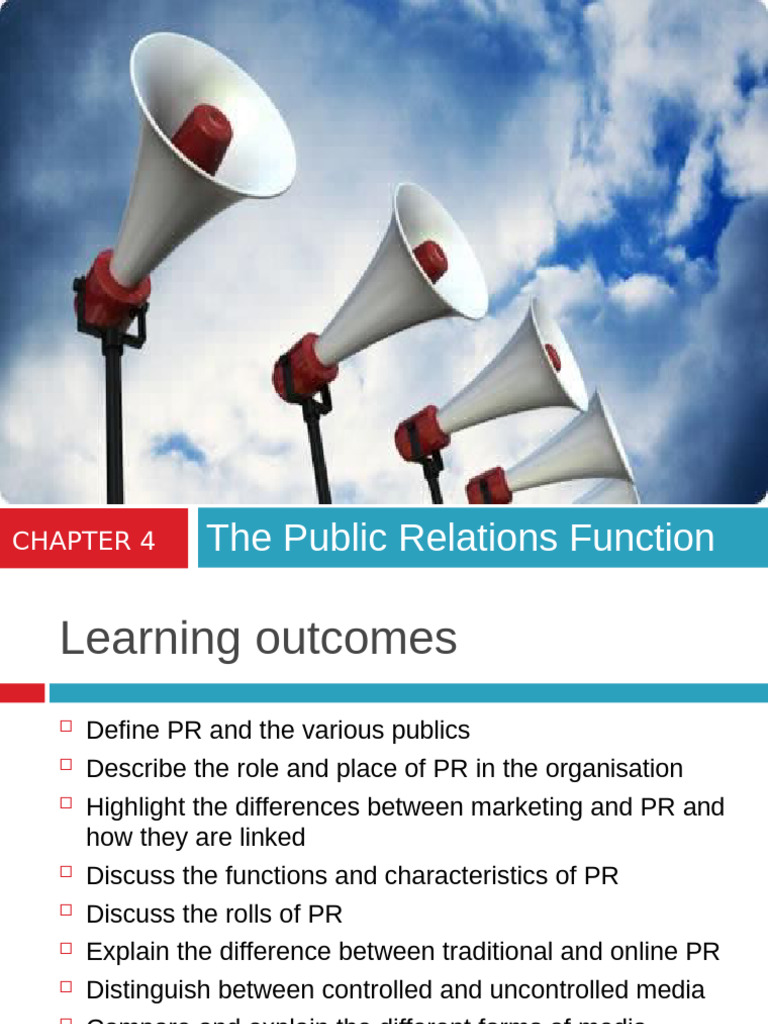 Understanding Public Relations Functions | PDF | Mass Media | Social Media