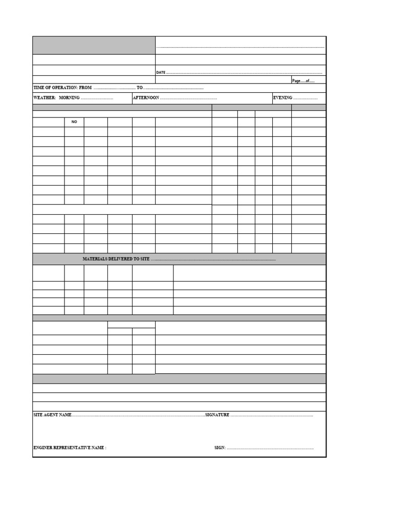 Daily Construction Inspection Report | PDF | Wheeled Vehicles | Land ...