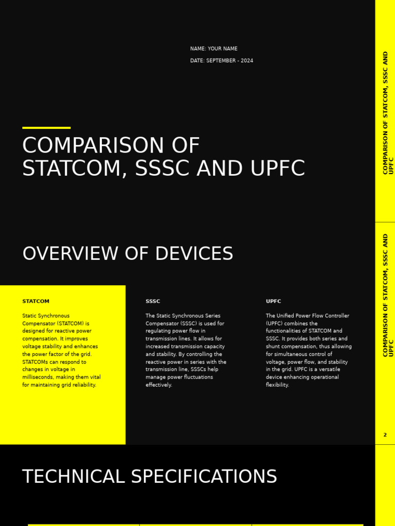 STATCOM, SSSC, and UPFC Comparison | PDF | Electric Power Transmission ...