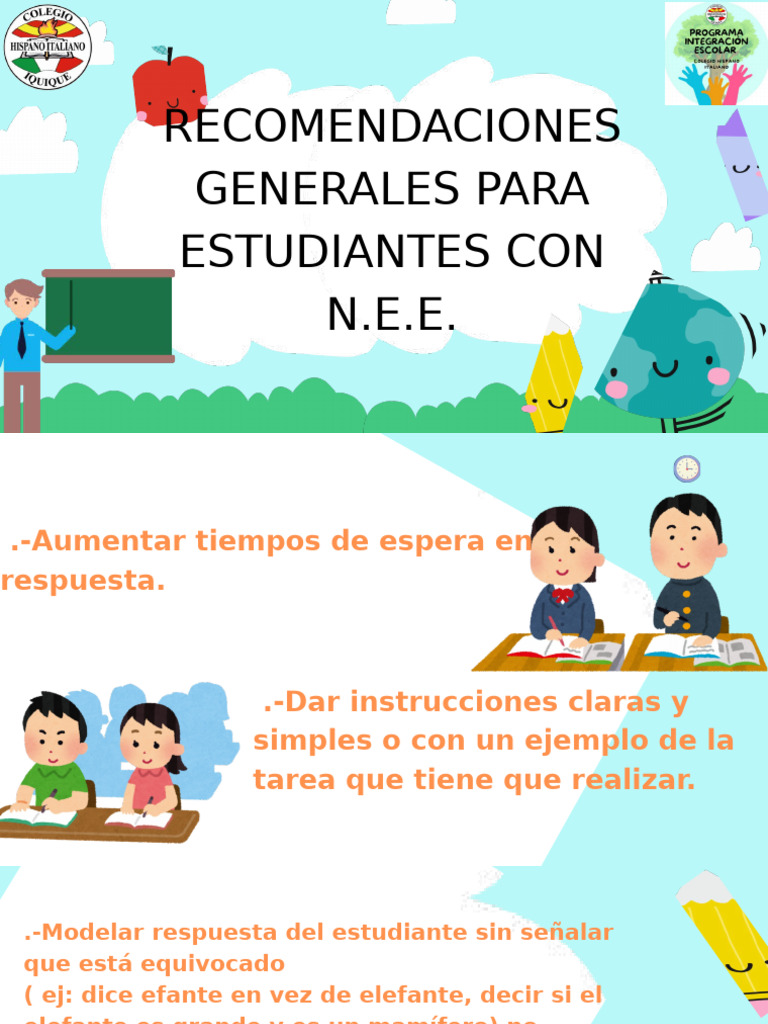 Estrategias para Estudiantes con N.E.E. | PDF