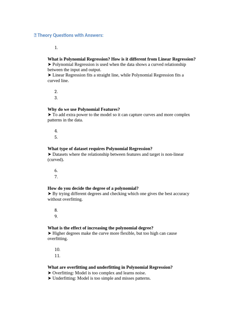 Understanding Polynomial Regression | PDF | Regression Analysis | Mean ...