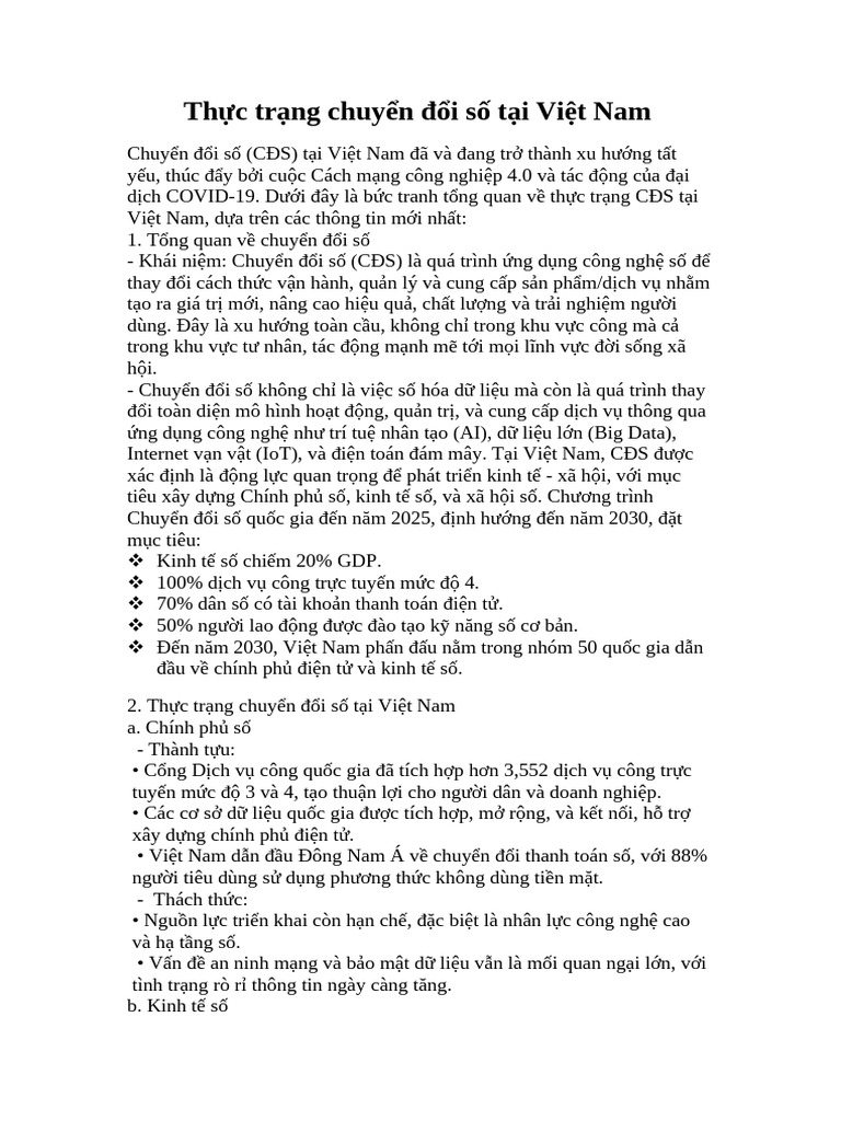 Thực trạng chuyển đổi số tại Việt Nam.docx DONE | PDF