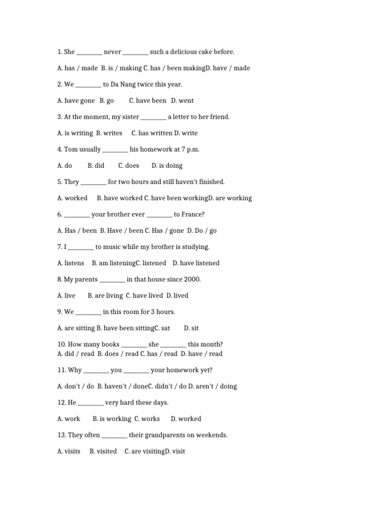 English Verb Tense Exercises | PDF | Chess Theory | Chess