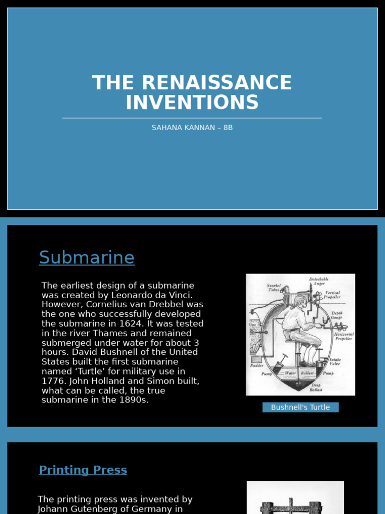 The Renaissance Inventions | PDF
