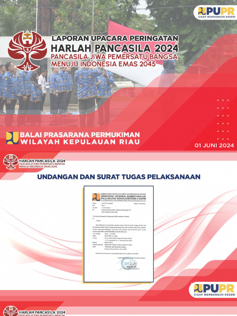 Laporan Upacara Hari Lahir Pancasila BPPW Kepri | PDF