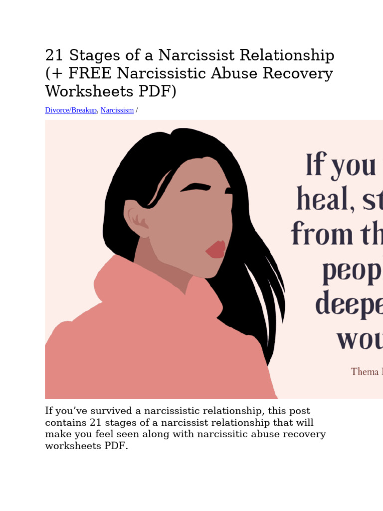 21 Stages of Narcissistic Relationships | PDF | Narcissism | Self Esteem