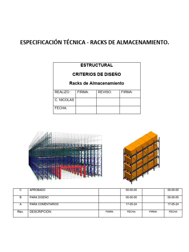 Especificaciones Técnicas de Racks | PDF | Soldadura | Construcción