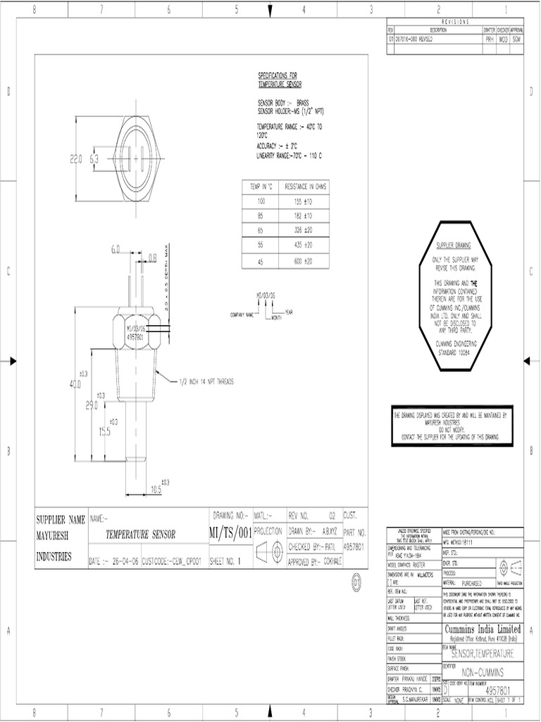 1 Temp Sensor | PDF