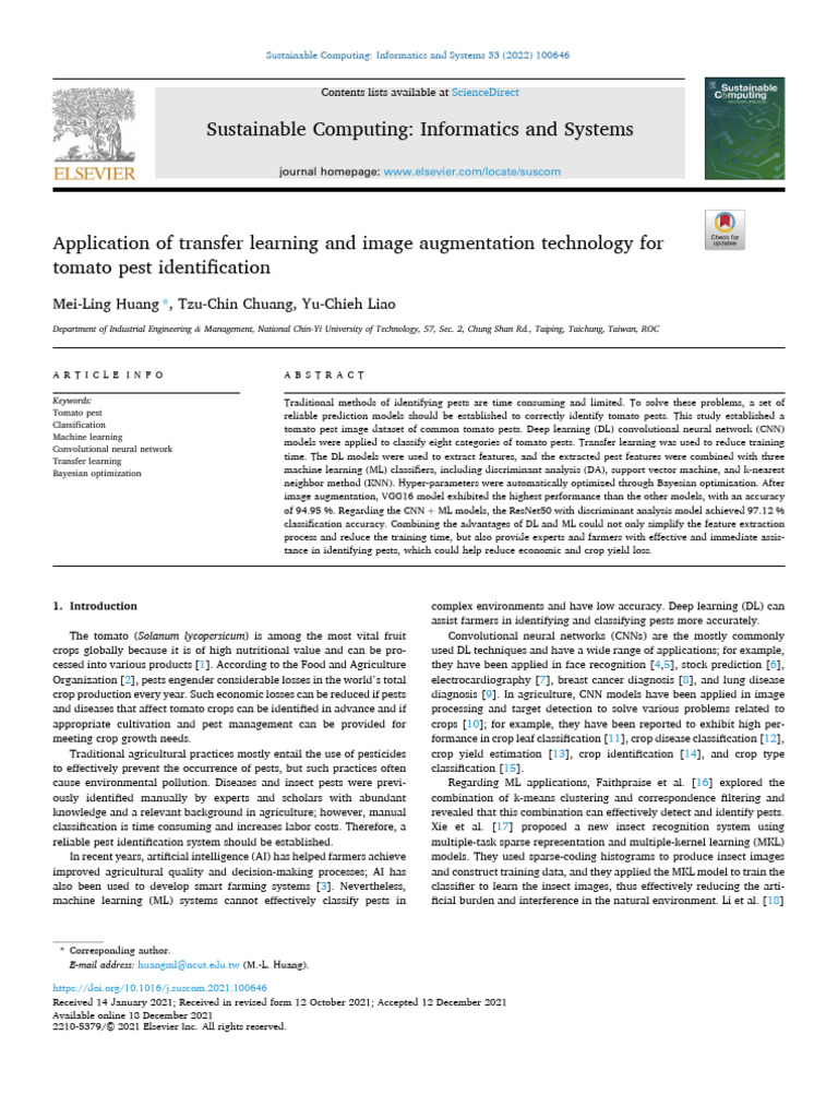 Huang Et Al. - 2022 - Application of Transfer Learning and Image ...