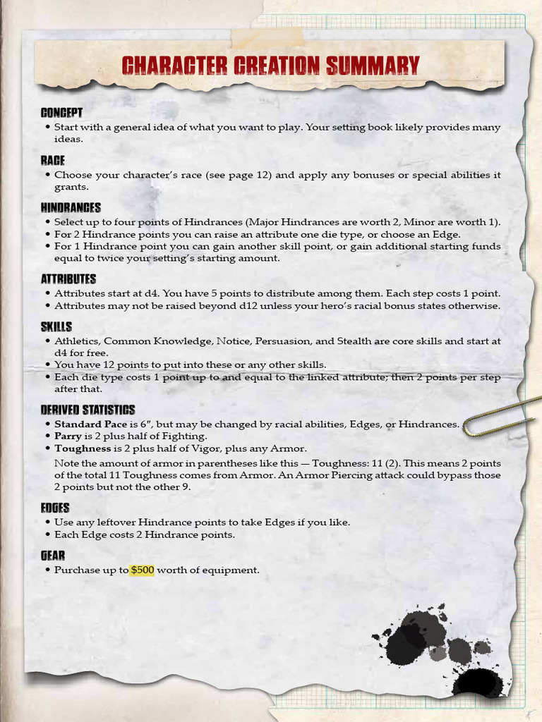 Character Creation Guide for RPGs | PDF