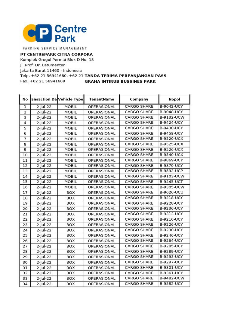 REKAPAN INVOICE CARGO SHARE (copy) (1) | PDF