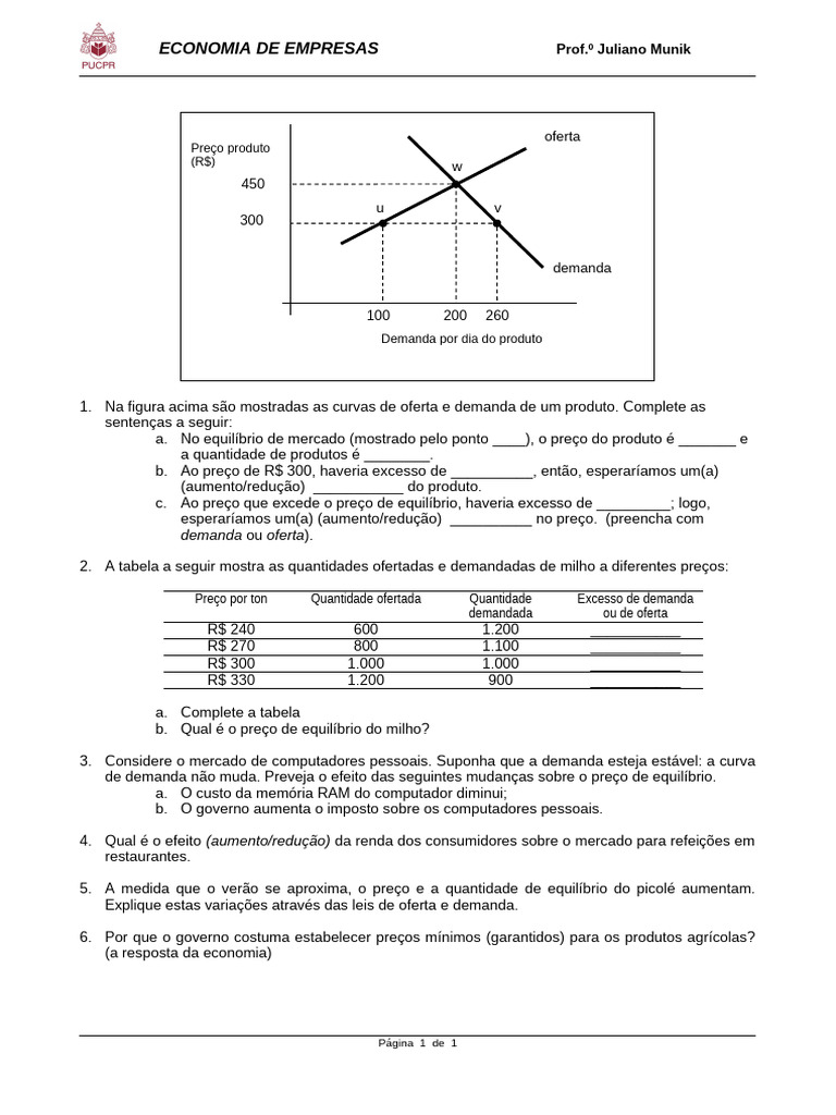 Análise de Oferta e Demanda em Economia | PDF | Demanda | Oferta e procura