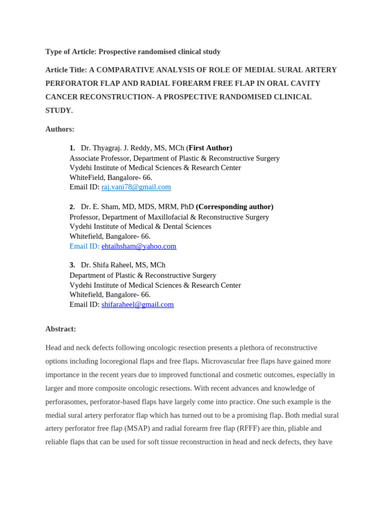 A Comparative Analysis of Role of Medial | PDF | Medical Specialties ...