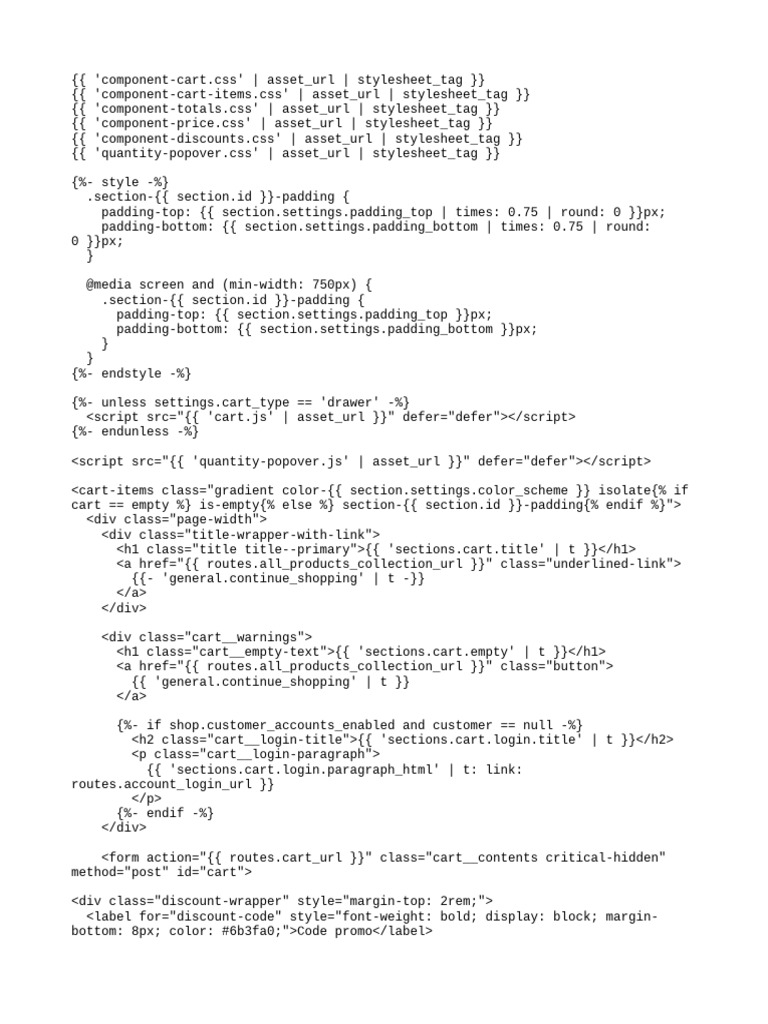 Cart Component Styles and Scripts | PDF | Computing | Computer Programming