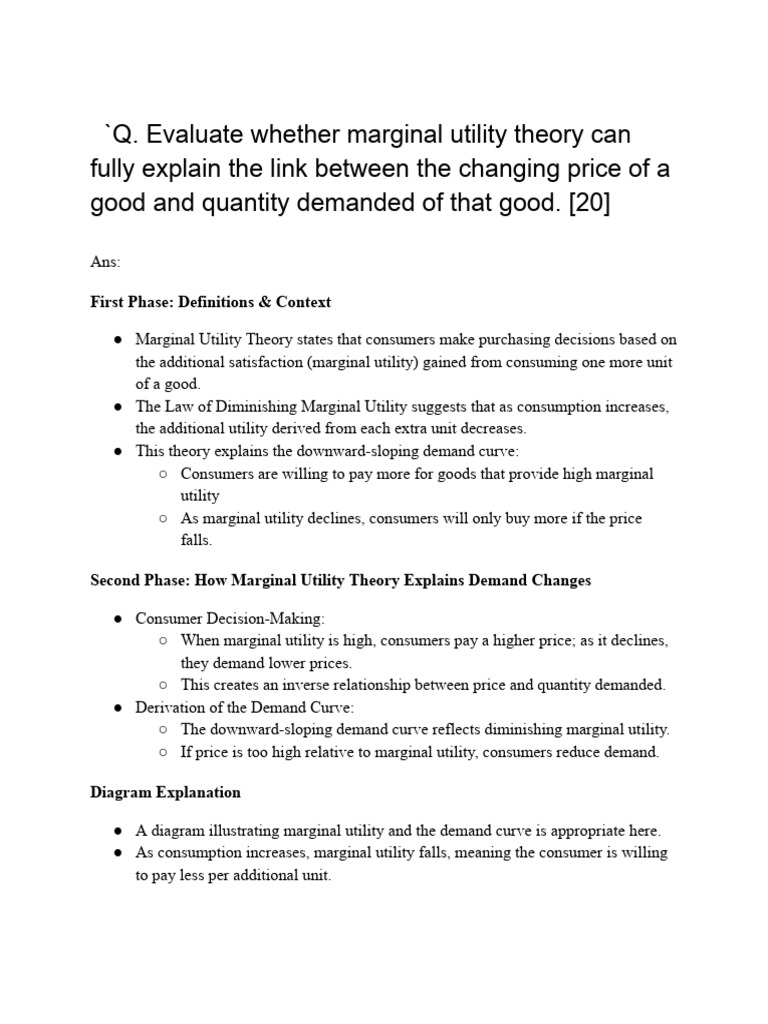 Marginal Utility and Demand Analysis | PDF | Monopoly | Profit (Economics)