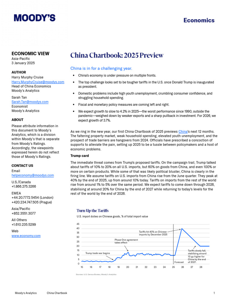 China Chartbook 2025 Preview 1736343338 | PDF | Deflation | Securities ...