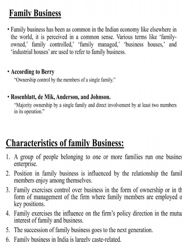 Family Business | PDF