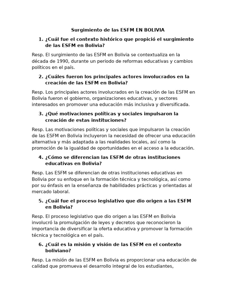Surgimiento y impacto de las ESFM en Bolivia | PDF | Bolivia | Economias