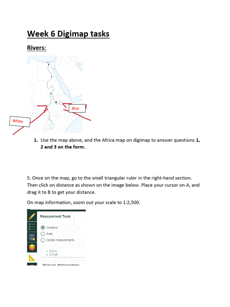 Week 6 Digimap River Tasks Guide | PDF