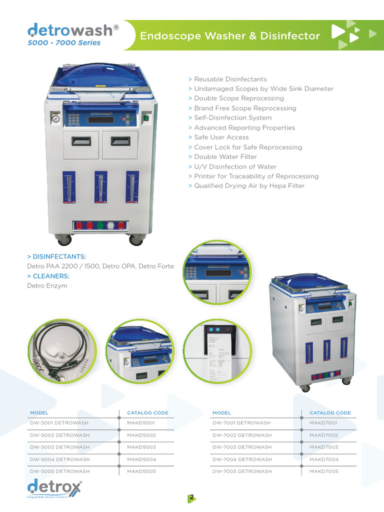 DetroWash Endoscope Reprocessing System | PDF