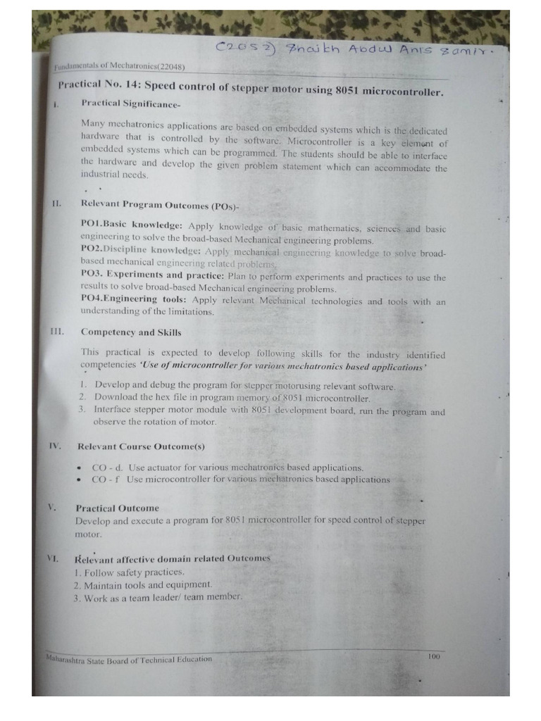 (2052) Shaikh Abdul Anis Samir Pract No. 14 | PDF