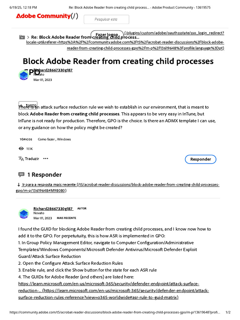 0000-XXXX-Re - Block Adobe Reader From Creating Child Process ...