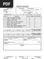 Download Preventive Maintenance Electrical Form by Mohammed Jahir Husain SN87814594 doc pdf