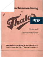 Thales Gebrauchsanweisung - 1938