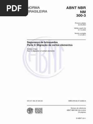ABNT NBR NM 300-3-2004 Versão Corrigida-2011 | PDF | Brasil