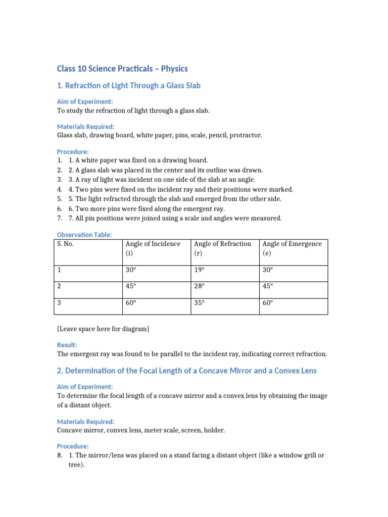 Class 10 Physics All Practicals | PDF | Series And Parallel Circuits ...