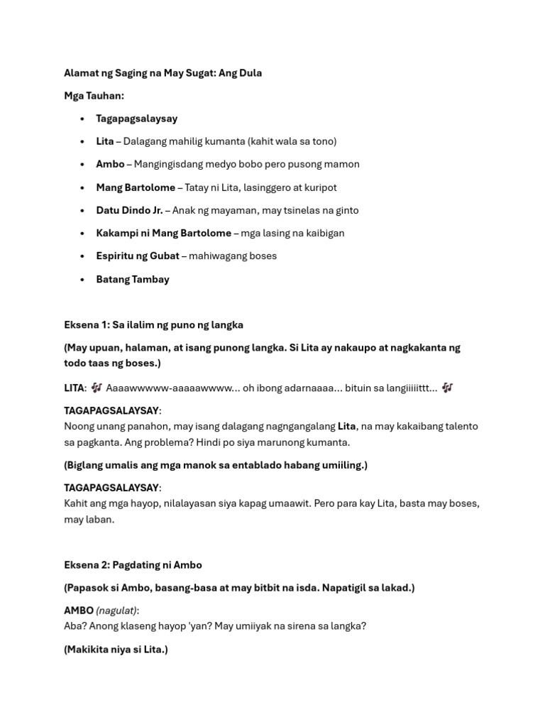 Alamat NG Saging | PDF