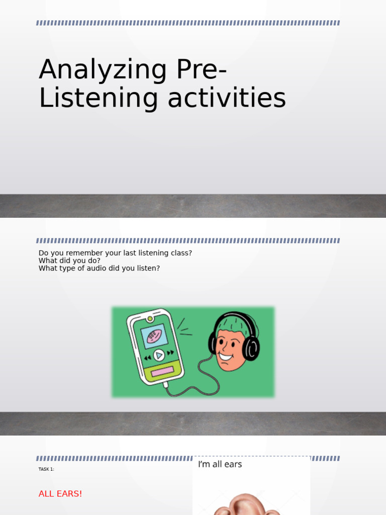 Analyzing Pre-Listening Activities | PDF