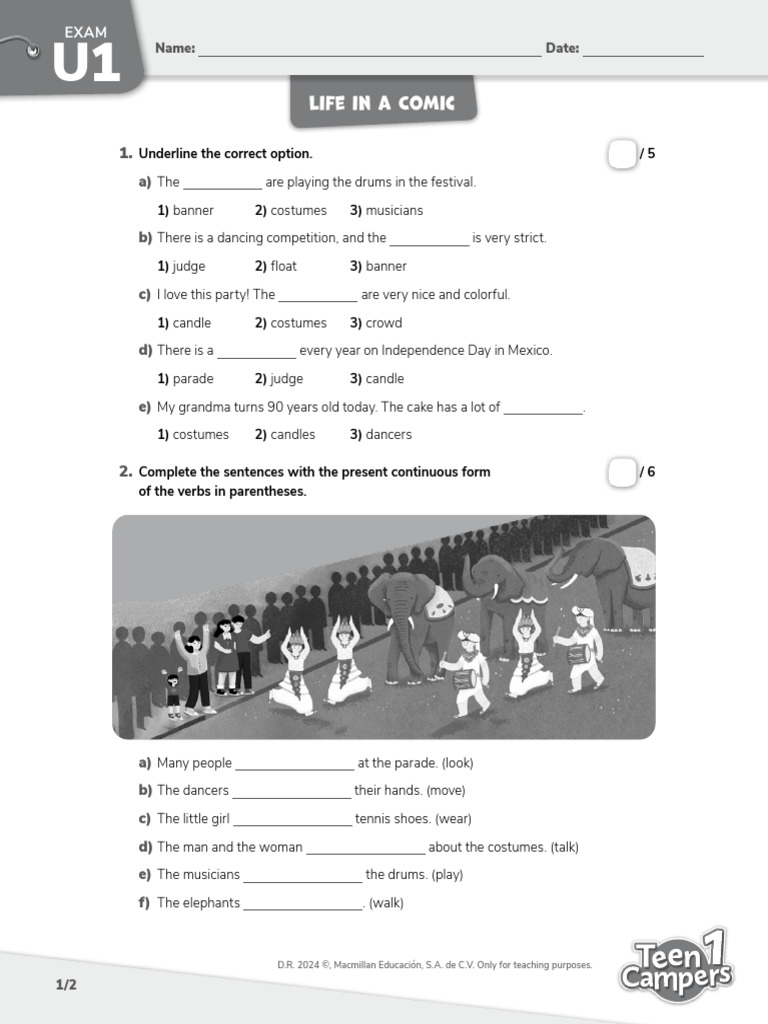 TCSBWB Level 1 Exam U1 | PDF | Dances