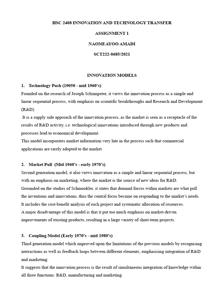 Simultaneous Coupling Model of Innovation | PDF | Innovation | Market ...