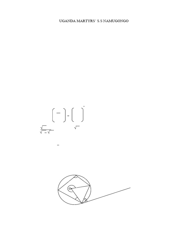 Uganda S4 Mathematics Mock Exam 2006 | PDF | Geometry | Euclidean Geometry