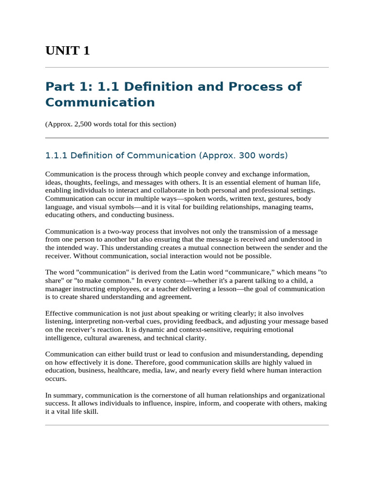 Understanding Communication Basics | PDF | Communication | Nonverbal ...