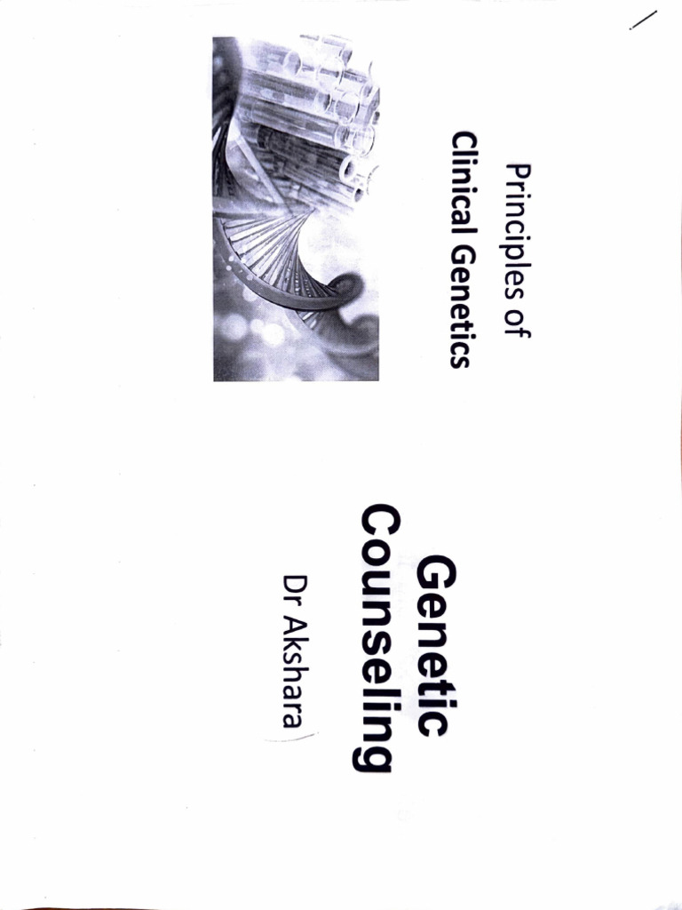 Principles of Genetic Counseling Guide | PDF | Genetic Counseling ...