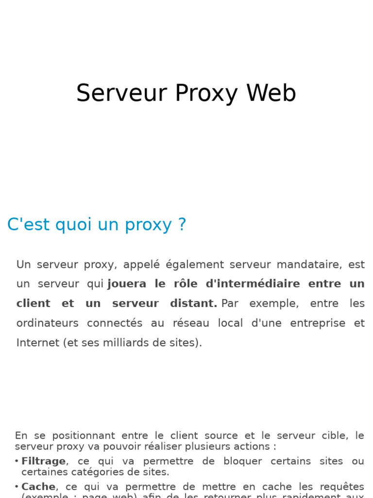 Comprendre le Serveur Proxy Web | PDF | Serveur proxy | Internet