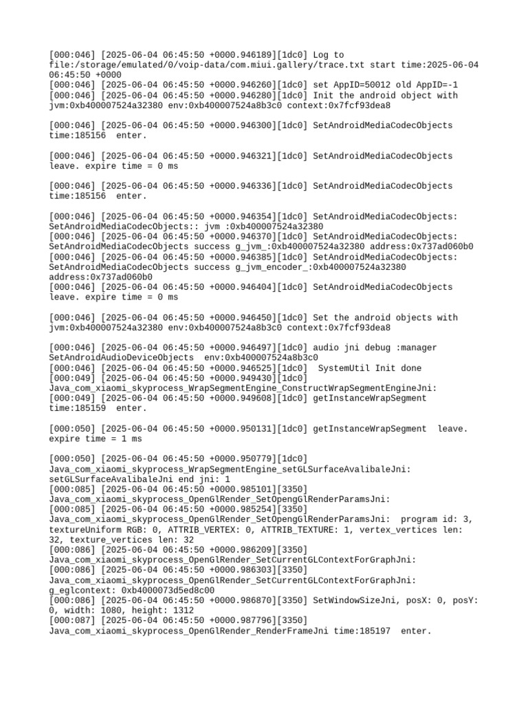 Android Media Codec Initialization Log | PDF | Java Platform ...